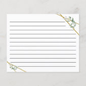 緑の金ゴールド幾何学的レシピカード (裏面)