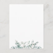 緑の金ゴールド幾何素朴ユーカリ結婚ス エンクロージャーカード (裏面)