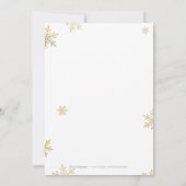 緑の金ゴールド手書きの書道クリスマスパーティー 招待状 (裏面)