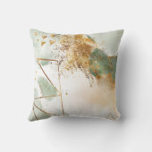 緑の金ゴールド抽象デザイン クッション (裏面)