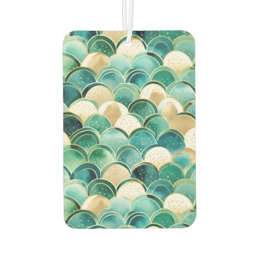 緑の金ゴールド抽象芸術 カーエアーフレッシュナー (裏面)