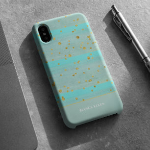 緑の金ゴールド抽象芸術 iPhone 16ケース