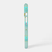 緑の金ゴールド抽象芸術 iPhone 16ケース (左側面)