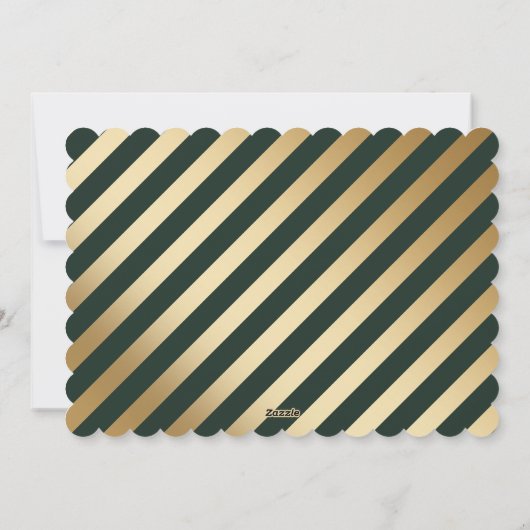 緑の金ゴールド書道メリークリスマス シーズンカード (裏面)