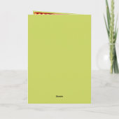 緑の金ゴールド月の新年うさぎの写真カード カード (裏面)