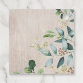 緑の金ゴールド森林動物の森の赤ちゃんシャワー フェイバータグ (裏面)