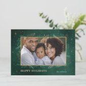 緑の金ゴールド植物花の写真 シーズンカード (スタンド正面)