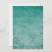 緑の金ゴールド水の色ウッドランドキツネベビーシャワー 招待状 (裏面)