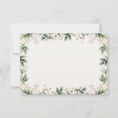 緑の金ゴールド水の色ボホミール結婚の選択 出欠カード (裏面)