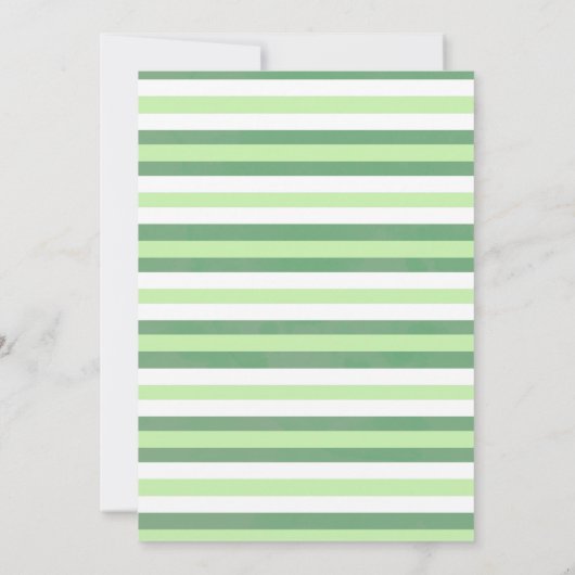 緑の金ゴールド水彩植物性ベビーシャワー 招待状 (裏面)