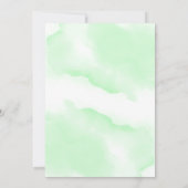 緑の金ゴールド水色植物少年の赤ちゃんシャワー 招待状 (裏面)