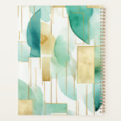 緑の金ゴールド白抽象芸術 プランナー手帳 (裏面)