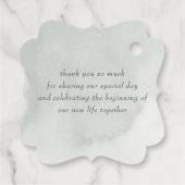 緑の金ゴールド結婚に感謝 フェイバータグ (裏面)