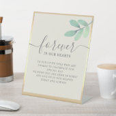 緑の金ゴールド結婚のメモリアル標識 台座サイン (インサイチュ)