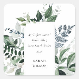 緑の金ゴールド緑のフレーム移動したアドレス スクエアシール