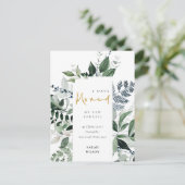 緑の金ゴールド緑の枠はがきを移動 ポストカード (スタンド正面)