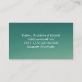 緑の金ゴールド美容師グラデーショングリッター モダン 名刺 (裏面)