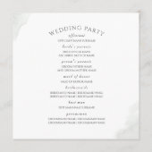 緑の金ゴールド葉エレガントウェディングプログラム プログラム (裏面)