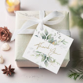 緑の金ゴールド葉ユーカリありがとう フェイバータグ