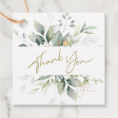 緑の金ゴールド葉ユーカリありがとう フェイバータグ (正面)