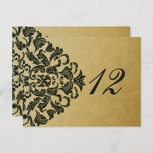 緑の金ゴールド表の番号はがき ポストカード (正面/裏面)