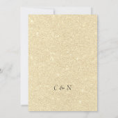 緑の金ゴールド雪の結晶の冬のワンダー結婚ランド 招待状 (裏面)