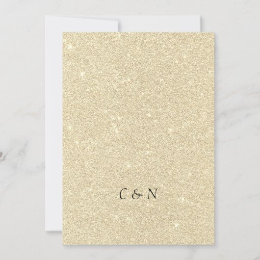 緑の金ゴールド雪の結晶の冬のワンダー結婚ランド 招待状 (裏面)