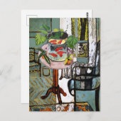 緑の金ゴールド魚の窓 ポストカード (正面/裏面)