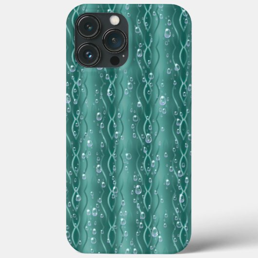 緑の金属の雨滴 Case-Mate iPhoneケース (裏面)