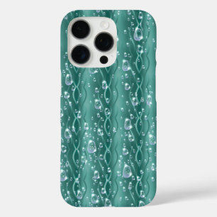 緑の金属の雨滴 iPhone 16 PROケース