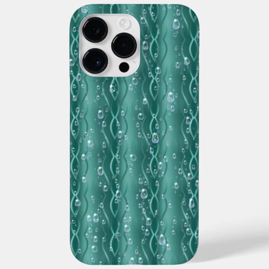 緑の金属の雨滴 Case-Mate iPhoneケース (裏面)