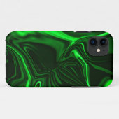 緑の金属、深い暗い曲線または起伏 Case-Mate iPhoneケース (裏面(横))