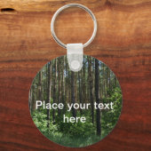 緑の針葉樹林キーリング キーホルダー (正面)