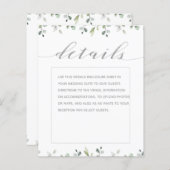 緑の銀ファンシー書道結婚の詳細 (正面/裏面)