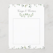 緑の銀ファンシー書道結婚の詳細 (裏面)