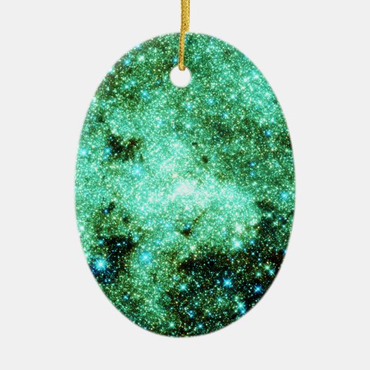 緑の銀河の銀河系 セラミックオーナメント (正面)