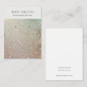 緑の銀色のきらめくイヤリングネックレスディスプレイ 名刺 (正面/裏面)