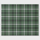 緑の銀製の格子縞 ラッピングペーパー (フラット)