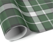 緑の銀製の格子縞 ラッピングペーパー (ロールコーナー)
