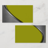 緑の銀製の金属のカーブの名刺 名刺 (正面/裏面)