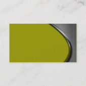 緑の銀製の金属のカーブの名刺 名刺 (裏面)