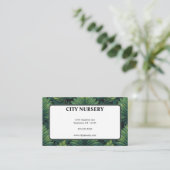 緑の鋸歯状離れ子供部屋植物栽培者販売 名刺 (スタンド正面)