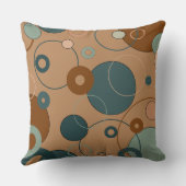 緑の錆と粘土の円 クッション (裏面)