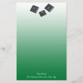 緑の鍵でパソコンのを再起動カスタム 便箋 (正面)