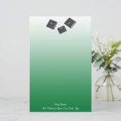 緑の鍵でパソコンのを再起動カスタム 便箋 (スタンド正面)