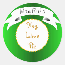 緑の鍵ライム円ラベル ラウンドシール