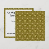 緑の長寿の花 招待状 (正面/裏面)