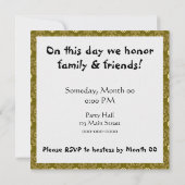 緑の長寿の花 招待状 (裏面)