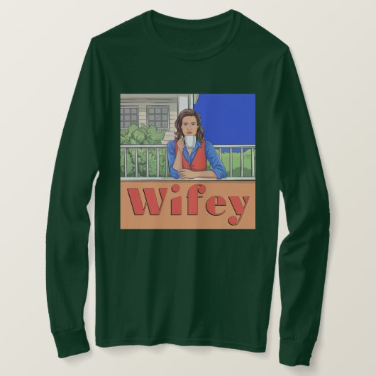 緑の長袖ワイフィーTシャツ Tシャツ (デザイン正面)