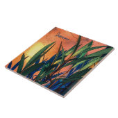 緑の長離れい、青い影セラミックタイル タイル (側面)